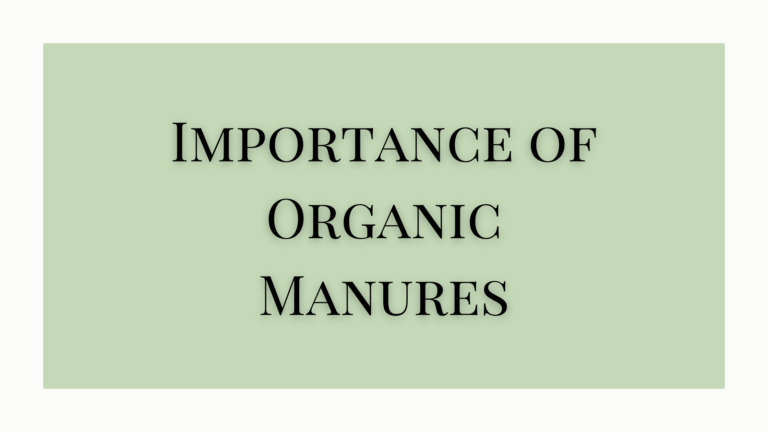 importance of organic manure