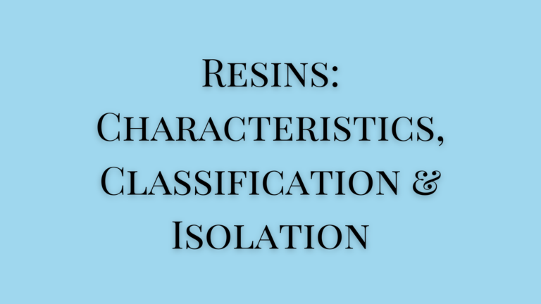 Classification of Resins