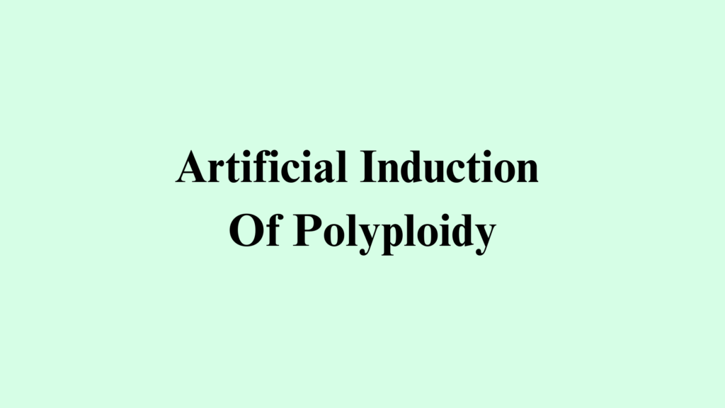 Artificial Induction Of Polyploidy