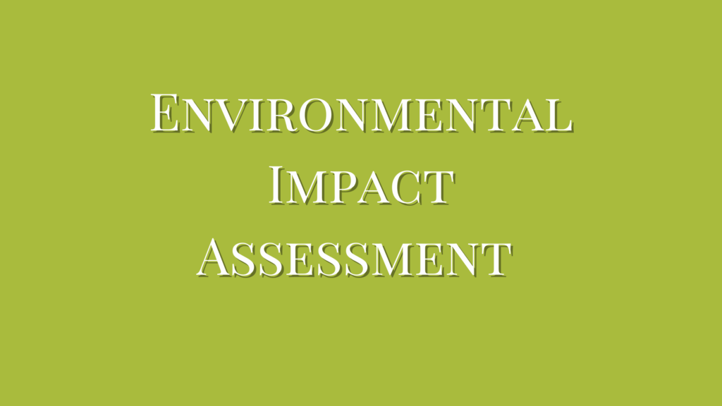What is Environmental Impact Assessment or EIA
