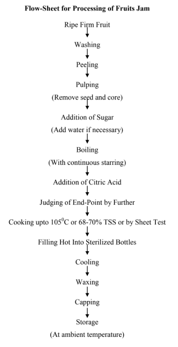 Flow-Sheet for Processing of Fruit Jam