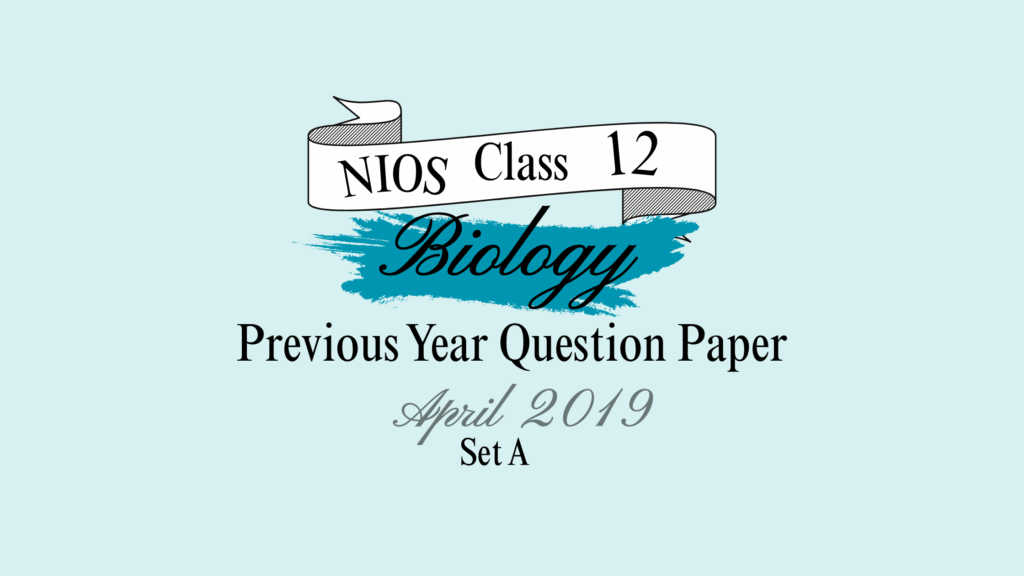 NIOS Question Paper Class 12 April 2019 Set A