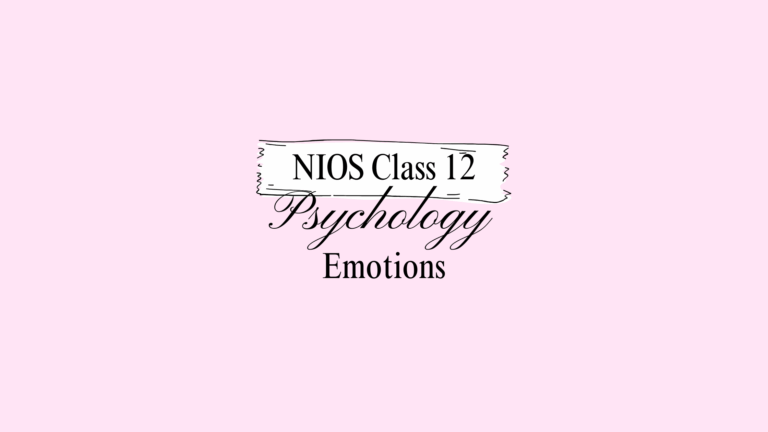 NIOS Class 12 Psychology Chapter 10 Answers