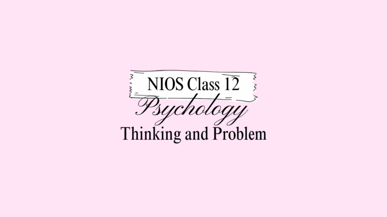 NIOS Class 12 Psychology Chapter 11 Answers