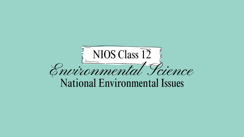 NIOS Class 12 Environmental Science Chapter 13