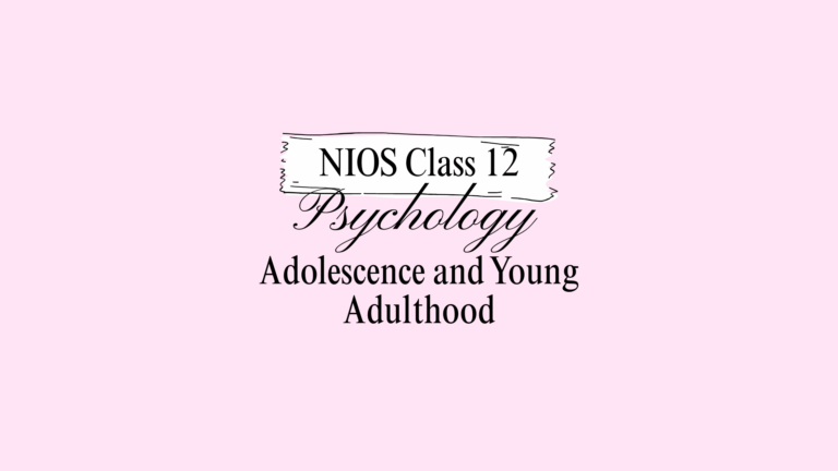 NIOS Class 12 Psychology Chapter 14 Answers