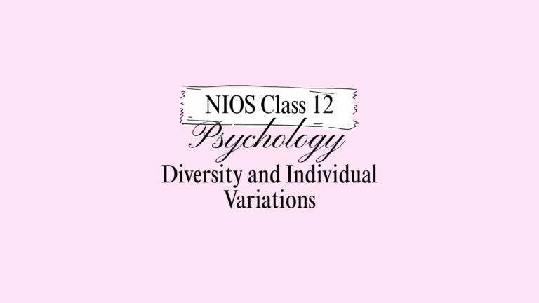 NIOS Class 12 Psychology Chapter 16 Answers