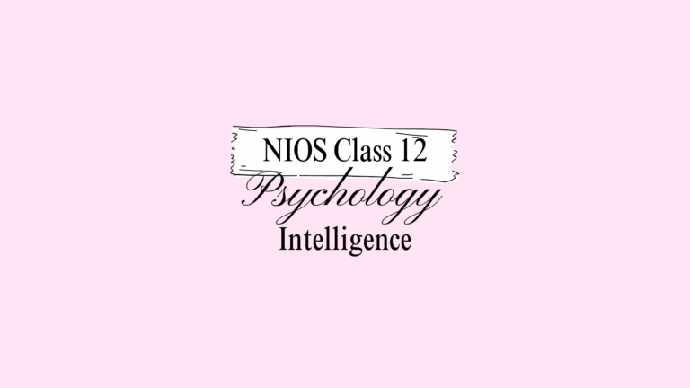 NIOS Class 12 Psychology Chapter 18 Answers
