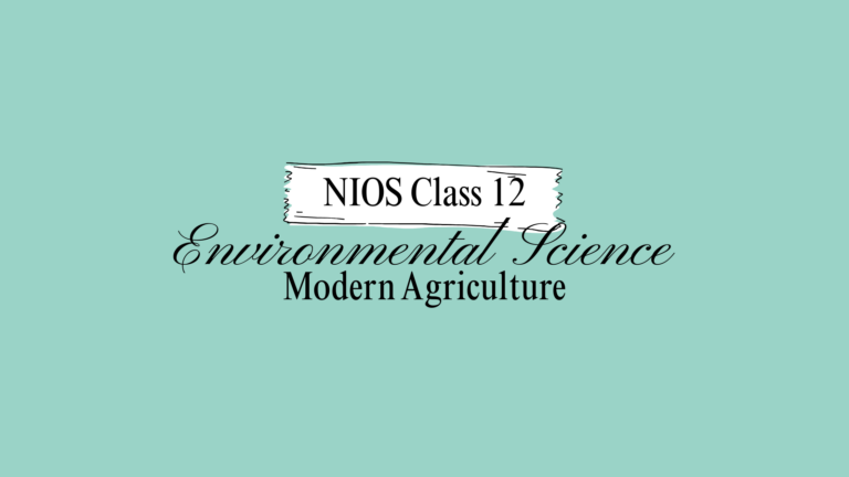 NIOS Class 12 Environmental Science Chapter 20