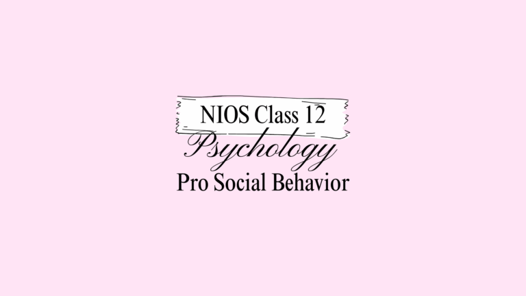 NIOS Class 12 Psychology Chapter 21 Answers