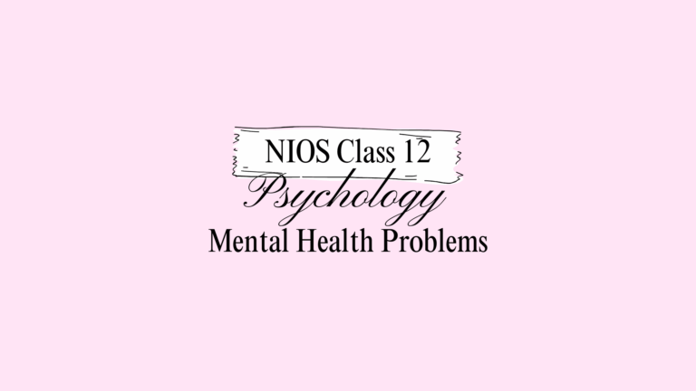 NIOS Class 12 Psychology Chapter 23 Answers