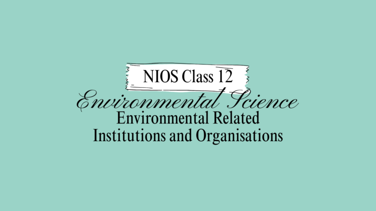 NIOS Class 12 Environmental Science Chapter 25
