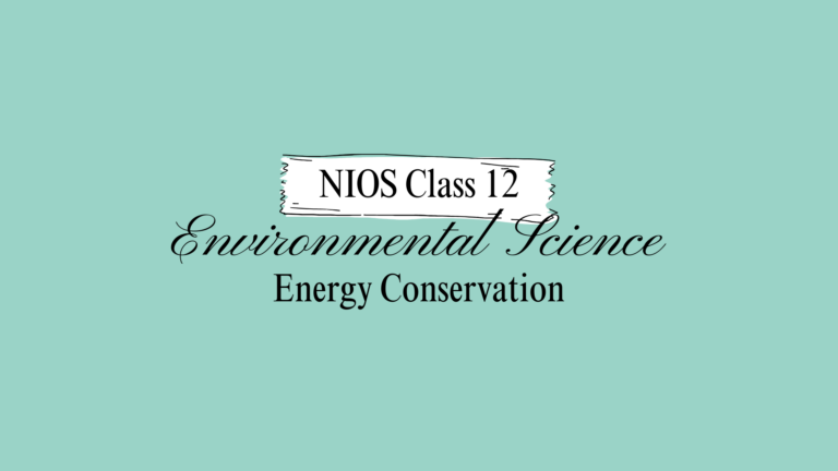 NIOS Class 12 Environmental Science Chapter 31B