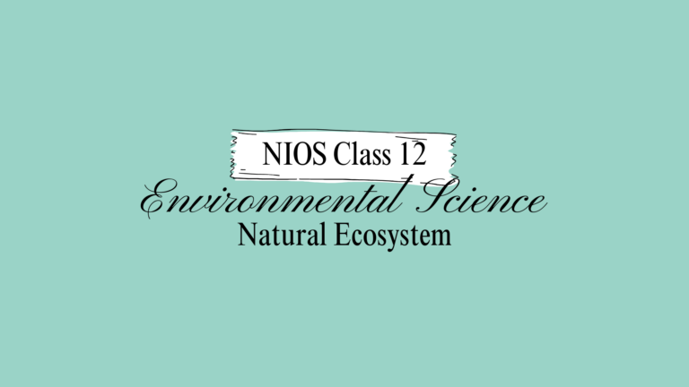 NIOS Class 12 Environmental Science Chapter 6