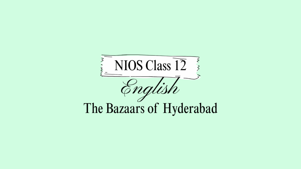 NIOS Class 12 English Chapter 14 Question Answer