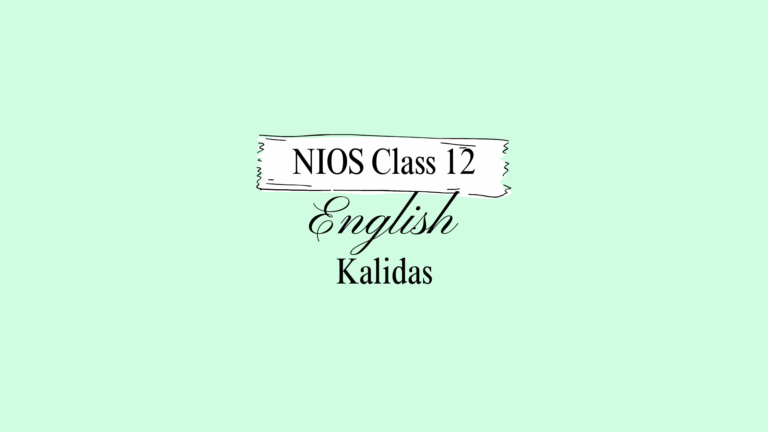 NIOS Class 12 English Chapter 21 Question Answer