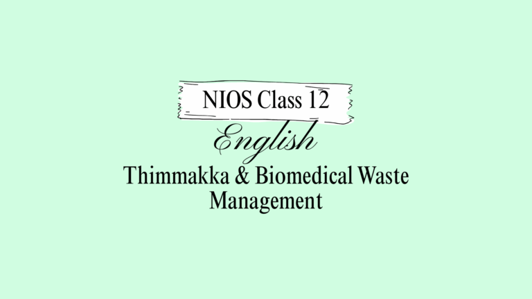 NIOS Class 12 English Chapter 15 Question Answer