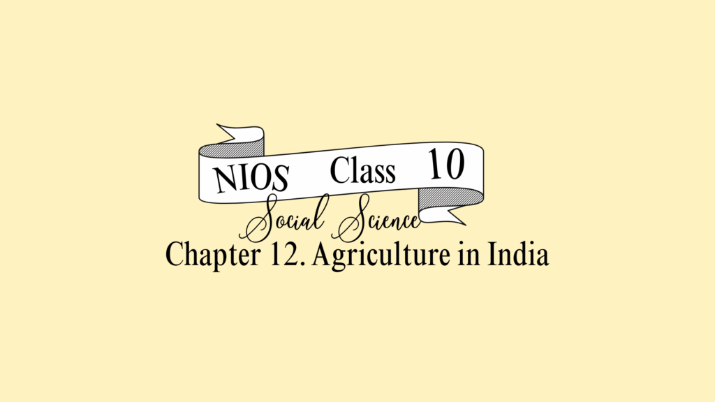 NIOS Social Science Class 10 Chapter 12 Solutions